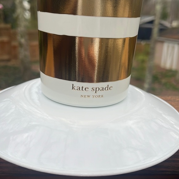 Kate Spade Gold Stripe Tumbler NWT - Picture 3 of 9